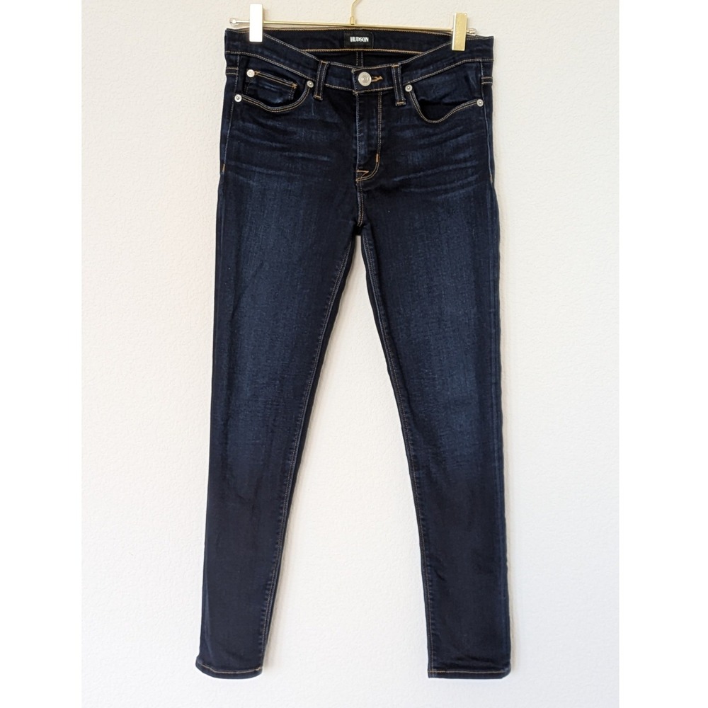 Hudson Nico Jeans Mid-rise Ankle Skinny Women‎ 28 Dark Wash Super Skinny